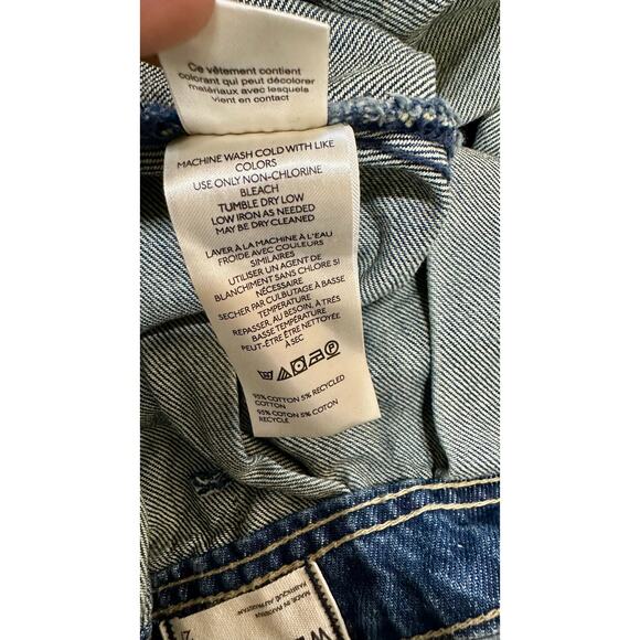 Free People Pleated Denim Mini Skirt Blue Size 27 NWT - Picture 7 of 8